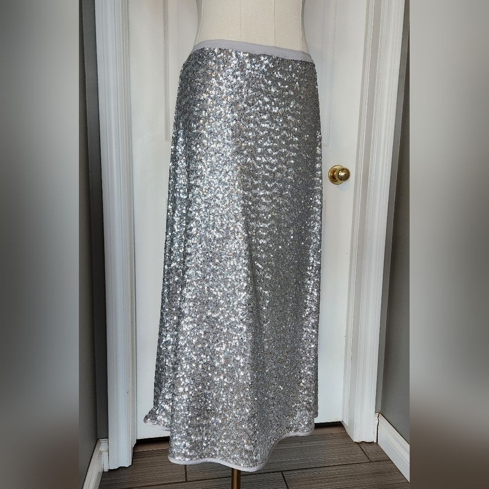 NWOT Victoria Secret silver sequin skirt - Size Small - Picture 3 of 9